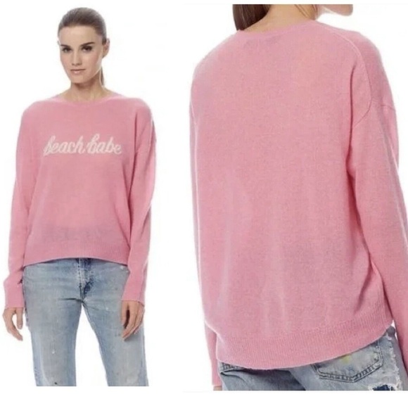 360 Cashmere Pink Beach Babe Cashmere Sweater SzXS - Picture 2 of 7